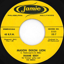 画像をギャラリービューアに読み込む, Duane Eddy His 'Twangy' Guitar And The Rebels - Cannon Ball / Mason Dixon Lion (7 inch Record / Used)