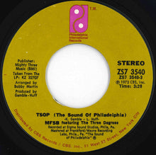 画像をギャラリービューアに読み込む, MFSB, Three Degrees - TSOP (The Sound Of Philadelphia) / Something For Nothing (7 inch Record / Used)