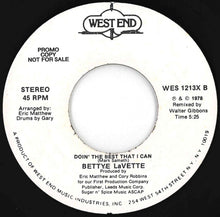 Load image into Gallery viewer, Bettye LaVette - Doin' The Best That I Can / Doin' The Best That I Can (7 inch Record / Used)