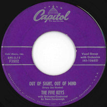 画像をギャラリービューアに読み込む, Five Keys - Out Of Sight, Out Of Mind / That's Right (7 inch Record / Used)