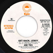 画像をギャラリービューアに読み込む, Joe Tex - Get Back Leroy (Stereo) / (Mono) (7 inch Record / Used)