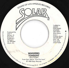 画像をギャラリービューアに読み込む, Whispers - Tonight (Stereo) / (Mono) (7 inch Record / Used)