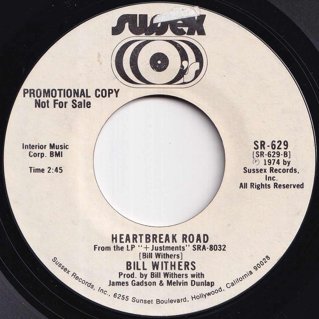 Bill Withers - Heartbreak Road / Heartbreak Road (7 inch Record