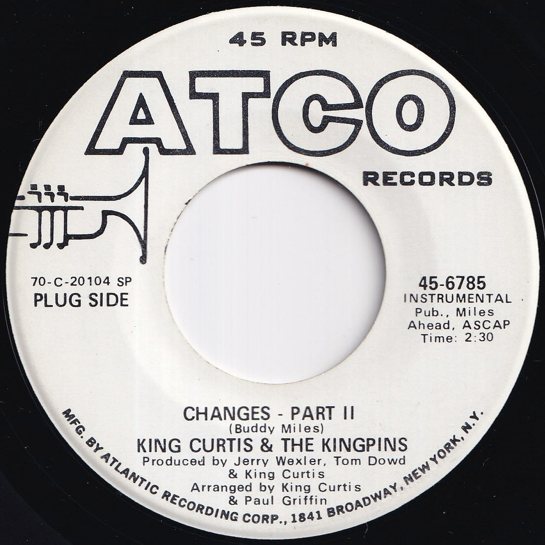 King Curtis & The Kingpins - Changes (Part I) / (Part II) (7 inch