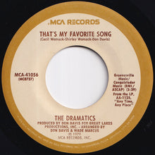 画像をギャラリービューアに読み込む, Dramatics - That's My Favorite Song / Bottom Line Woman (7 inch Record / Used)