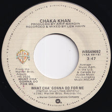 画像をギャラリービューアに読み込む, Chaka Khan - What Cha' Gonna Do For Me / Lover's Touch (7 inch Record / Used)