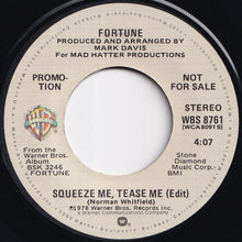 画像をギャラリービューアに読み込む, Fortune - Squeeze Me, Tease Me (Stereo) / (Mono) (7 inch Record / Used)