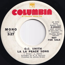 画像をギャラリービューアに読み込む, O.C. Smith - La La Peace Song (Stereo) / (Mono) (7 inch Record / Used)