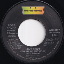 画像をギャラリービューアに読み込む, Rose Royce - Love Don't Live Here Anymore / That's What's Wrong With Me (Edit) (7 inch Record / Used)