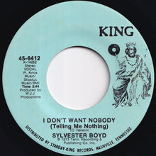 画像をギャラリービューアに読み込む, Sylvester Boyd - I Don't Want Nobody (Telling Me Nothing) / I Can't Go On Livin' (7 inch Record / Used)