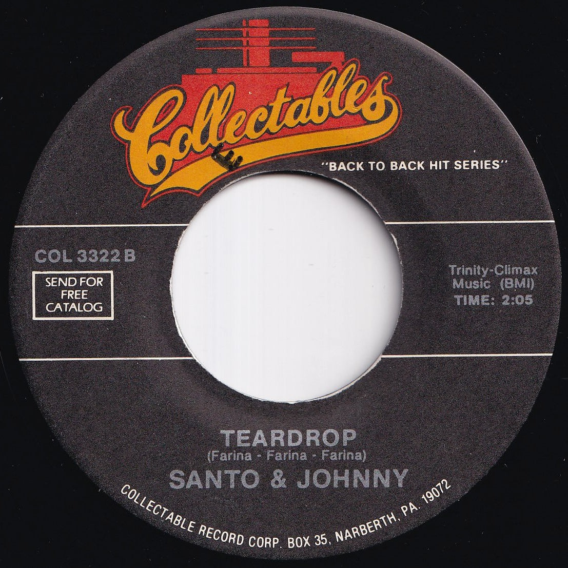 Rockin' Rebels / Santo & Johnny - Wild Weekend / Teardrop (7 inch