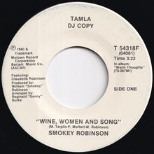 画像をギャラリービューアに読み込む, Smokey Robinson - Wine, Women And Song / Wine, Women And Song (7 inch Record / Used)