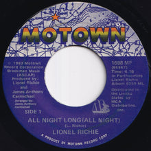 画像をギャラリービューアに読み込む, Lionel Richie - All Night Long (All Night) / Wandering Stranger (7 inch Record / Used)