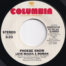 画像をギャラリービューアに読み込む, Phoebe Snow - Love Makes A Woman (Stereo) / (Mono) (7 inch Record / Used)