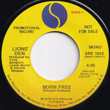 画像をギャラリービューアに読み込む, Lion's Den - Born Free (Stereo) / (Mono) (7 inch Record / Used)