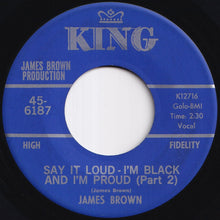 画像をギャラリービューアに読み込む, James Brown - Say It Loud - I'm Black And I'm Proud (Part 1) / (Part 2) (7 inch Record / Used)
