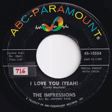 Load image into Gallery viewer, Impressions - Keep On Pushing / I Love You (Yeah) (7 inch Record / Used)