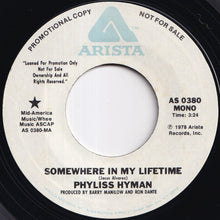 画像をギャラリービューアに読み込む, Phyllis Hyman - Somewhere In My Lifetime (Stereo) / (Mono) (7 inch Record / Used)