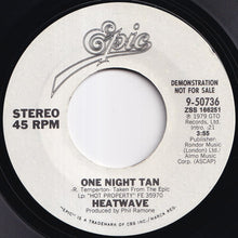 画像をギャラリービューアに読み込む, Heatwave - One Night Tan / One Night Tan (7 inch Record / Used)