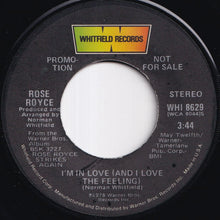 画像をギャラリービューアに読み込む, Rose Royce - I'm In Love (And I Love The Feeling) (Stereo) / (Mono) (7 inch Record / Used)
