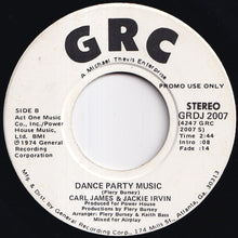 Load image into Gallery viewer, Carl James & Jackie Irvin - Dance Party Music (Stereo) / (Mono) (7 inch Record / Used)