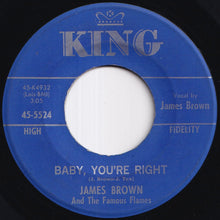 画像をギャラリービューアに読み込む, James Brown And The Famous Flames - Baby, You're Right / I'll Never, Never Let You Go (7 inch Record / Used)