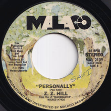 画像をギャラリービューアに読み込む, Z.Z. Hill - I'm Gonna Stop You From Giving Me The Blues / Personally (7 inch Record / Used)