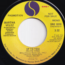 画像をギャラリービューアに読み込む, Martha Velez - Up To You / Up To You (7 inch Record / Used)