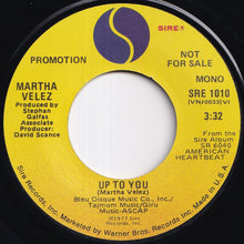 画像をギャラリービューアに読み込む, Martha Velez - Up To You / Up To You (7 inch Record / Used)