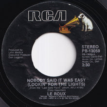 画像をギャラリービューアに読み込む, Le Roux - Nobody Said It Was Easy (Lookin' For The Lights) / Can't You See It In My Eyes (7 inch Record / Used)