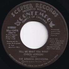 画像をギャラリービューアに読み込む, Armada Orchestra - Tell Me What You Want / (Disco Version) (7 inch Record / Used)