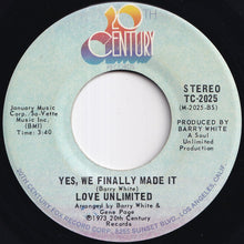 画像をギャラリービューアに読み込む, Love Unlimited - Oh Love, Well We Finally Made It / Yes, We Finally Made It (7 inch Record / Used)