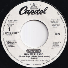 Load image into Gallery viewer, Mantronix - Join Me Please... (Home Boys - Make Some Noise) (PG Edit) / (PG 13 Edit) (7 inch Record / Used)