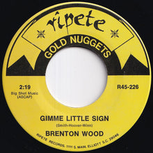 画像をギャラリービューアに読み込む, Brenton Wood - The Oogum Boogum Song / Gimme Little Sign (7 inch Record / Used)