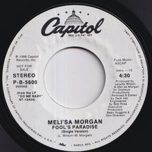 画像をギャラリービューアに読み込む, Meli'sa Morgan - Fool's Paradise (Single Version) / Fool's Paradise (Single Version) (7 inch Record / Used)
