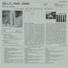 画像をギャラリービューアに読み込む, Clifford Jordan - Hello, Hank Jones (LP Record / Used)