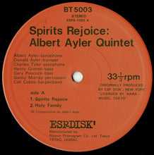 Load image into Gallery viewer, Albert Ayler - Spirits Rejoice (LP Record / Used)
