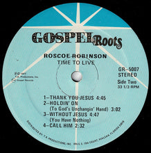 画像をギャラリービューアに読み込む, Roscoe Robinson - Time To Live (LP Record / Used)