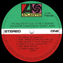 画像をギャラリービューアに読み込む, Milt Jackson - The Ballad Artistry Of Milt Jackson (LP Record / Used)