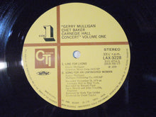 画像をギャラリービューアに読み込む, Gerry Mulligan, Chet Baker - Carnegie Hall Concert Volume 1 (LP-Vinyl Record/Used)
