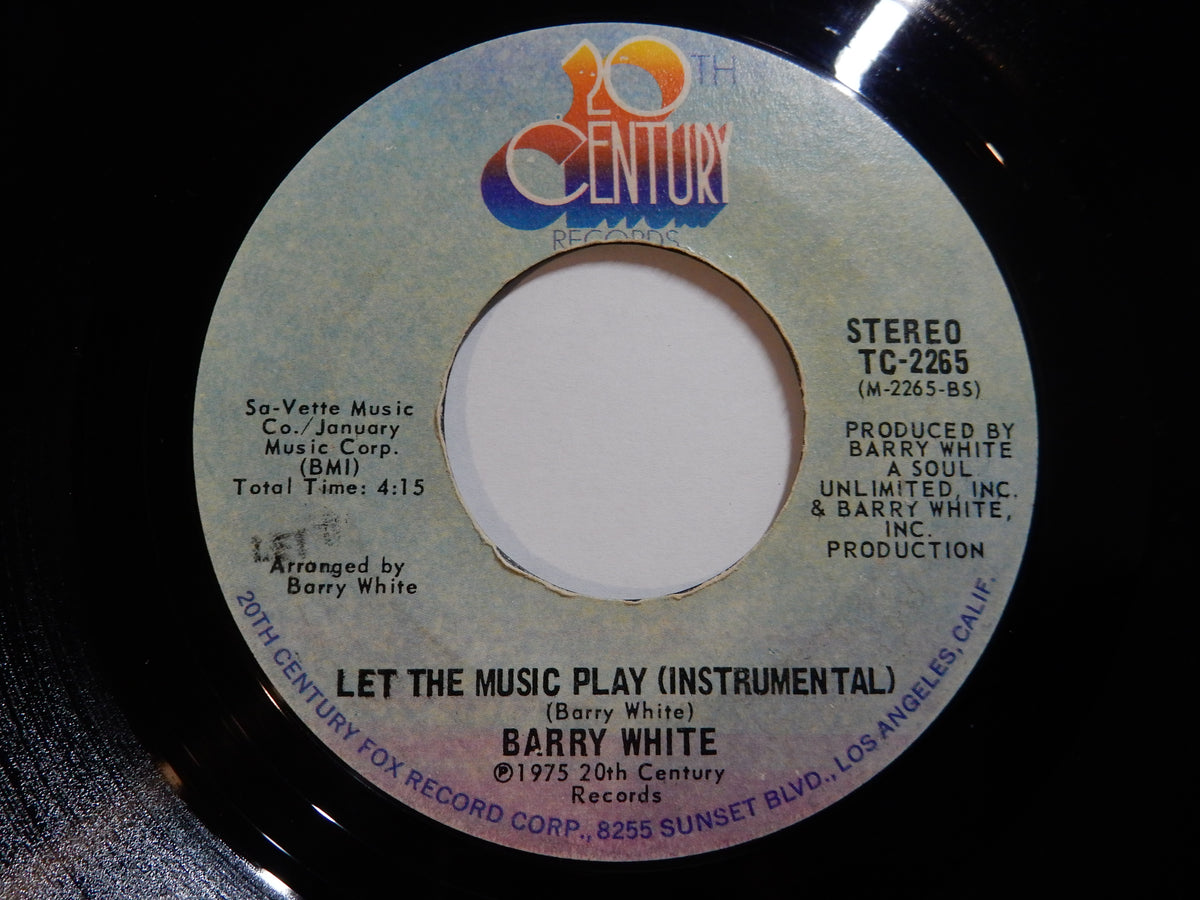 Barry White Let The Music Play Instrumental 7inch Vinyl