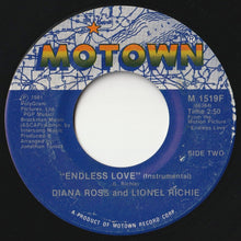 画像をギャラリービューアに読み込む, Diana Ross, Lionel Richie - Endless Love / (Instrumental) (7inch-Vinyl Record/Used)