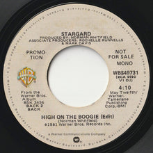 画像をギャラリービューアに読み込む, Stargard - High On The Boogie (Mono) / (Stereo) (7inch-Vinyl Record/Used)