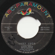画像をギャラリービューアに読み込む, Lloyd Price And His Orchestra - Lady Luck / Never Let Me Go (7 inch Record / Used)