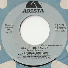 画像をギャラリービューアに読み込む, General Johnson - All In The Family / Ready, Willing And Able (7 inch Record / Used)