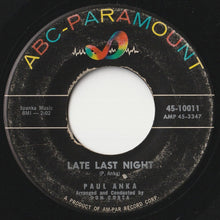 Load image into Gallery viewer, Paul Anka - I Miss You So / Late Last Night (7 inch Record / Used)