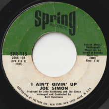画像をギャラリービューアに読み込む, Joe Simon - You're The One For Me / I Ain't Givin' Up (7 inch Record / Used)