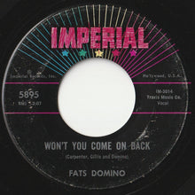 画像をギャラリービューアに読み込む, Fats Domino - Won't You Come On Back / Hands Across The Table (7 inch Record / Used)