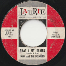 画像をギャラリービューアに読み込む, Dion & The Belmonts - Where Or When / That's My Desire (7 inch Record / Used)