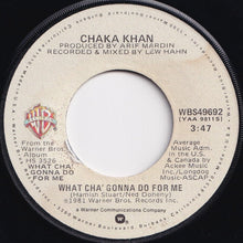Load image into Gallery viewer, Chaka Khan - What Cha' Gonna Do For Me / Lover's Touch (7 inch Record / Used)